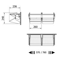 Tac Porte-chaussures extensible avec 4 bacs  - blanc-aluminium brillant 3
